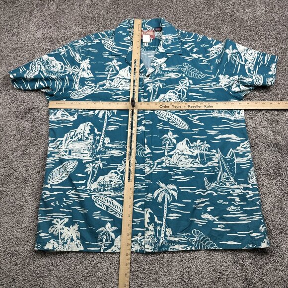 RJC VTG Cotton Hawaii Islands Palm Trees Hawaiian Shirt Made Hawaii USA Men's M - Picture 6 of 8